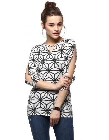 Buy Cold Sleeve White Top