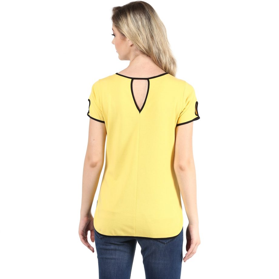 Buy Affordable Pique Fashion Yellow Color Top