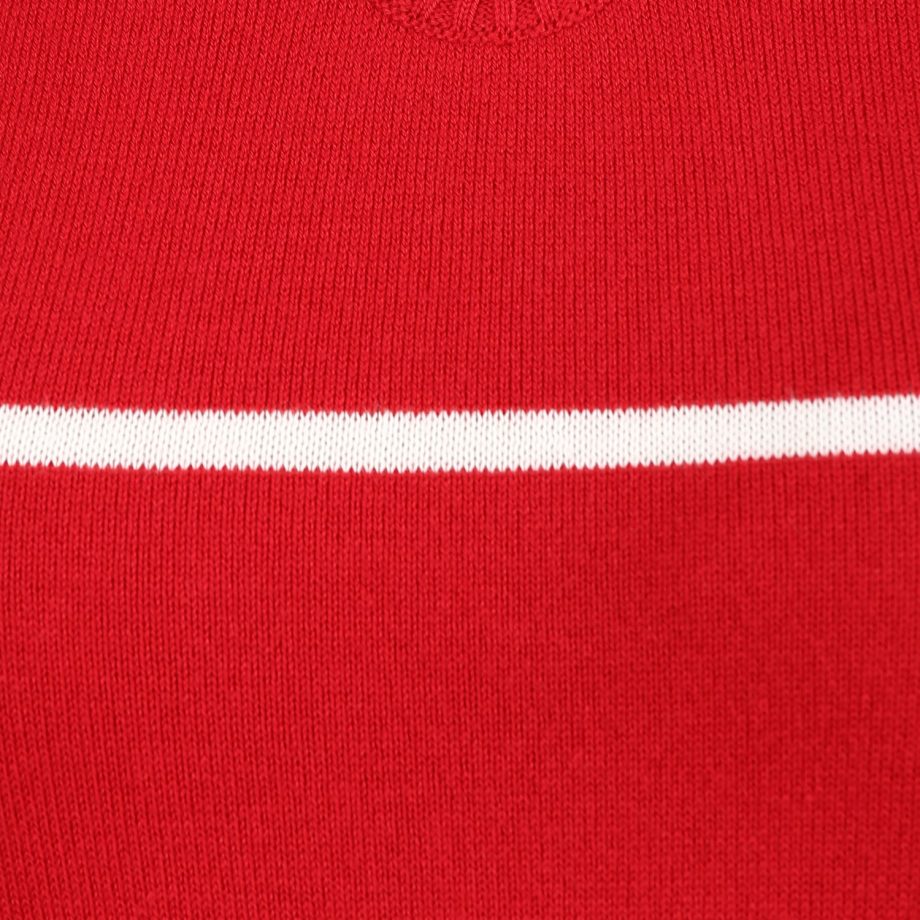 Red Full Sleeve Keyhole Sweater