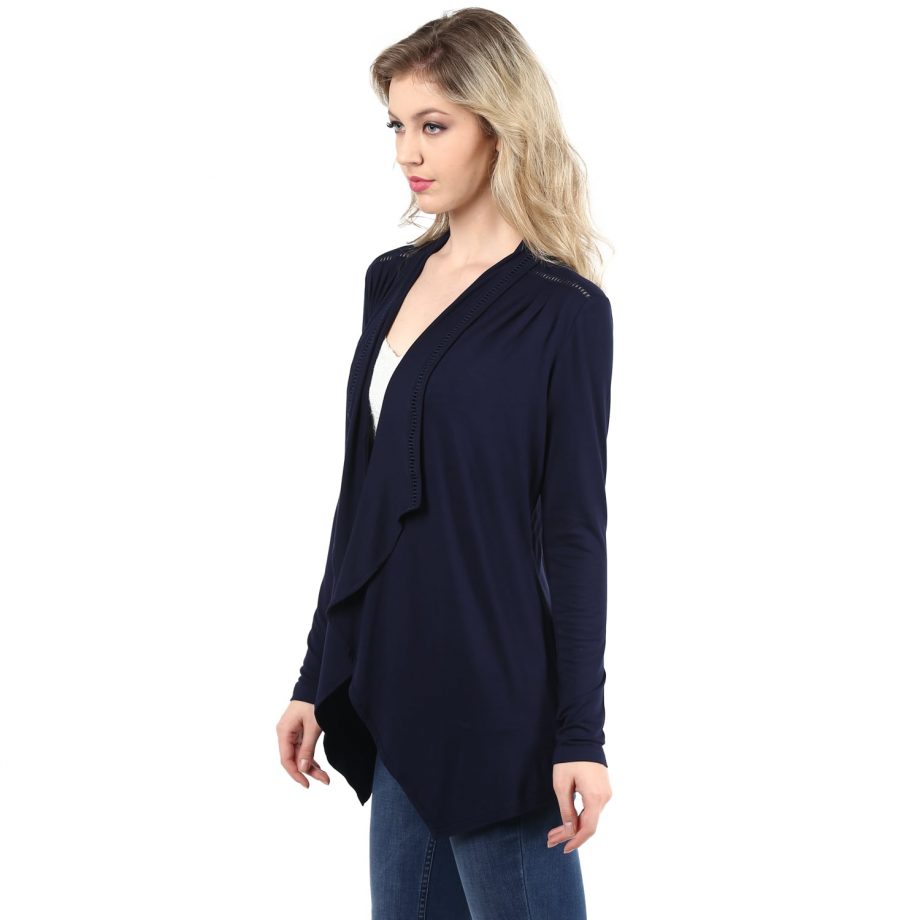 Affordable navy blue color shrug for women